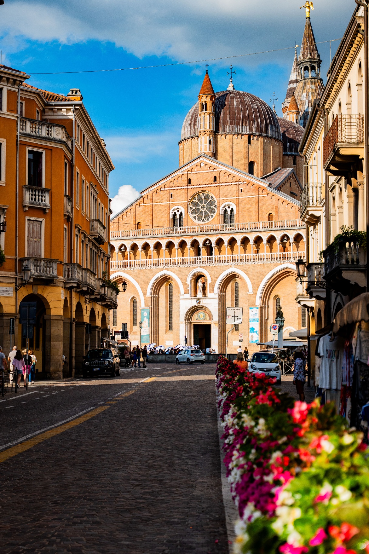 Basilica di Sant'Antonio vista dal centro di Padova